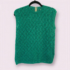 VINTAGE Handmade Mock Neck Knit Size M